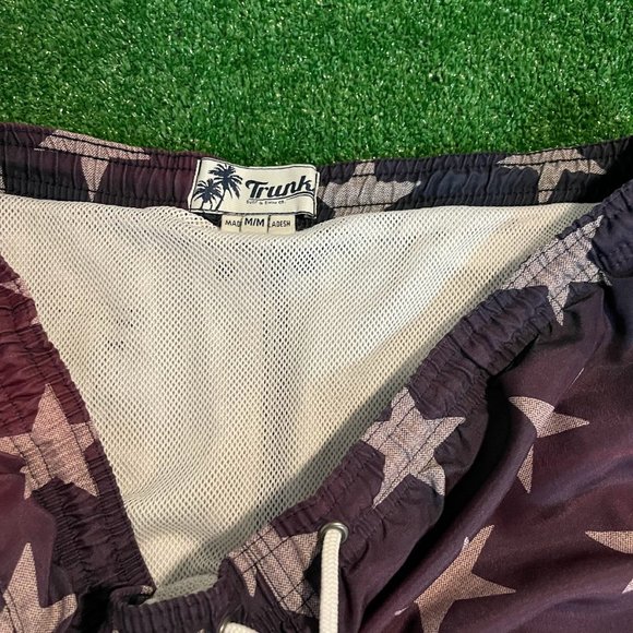 Trunks Surf & Swim Men's Drawstring Easy Care Quick Dry Stars Swim Short Size M - Picture 5 of 11